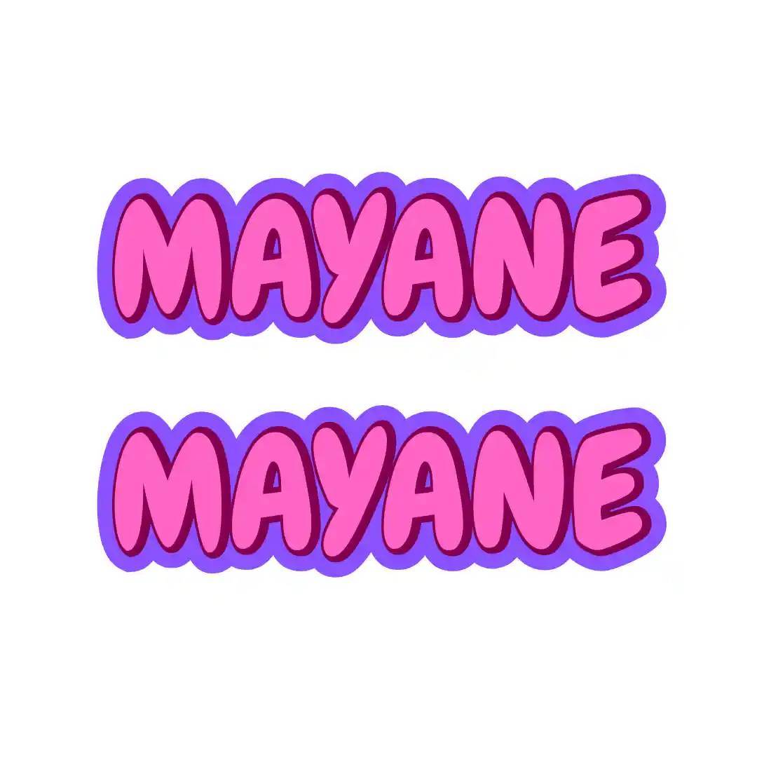 Prévia do molde de nome MAYANE em camadas 3D
