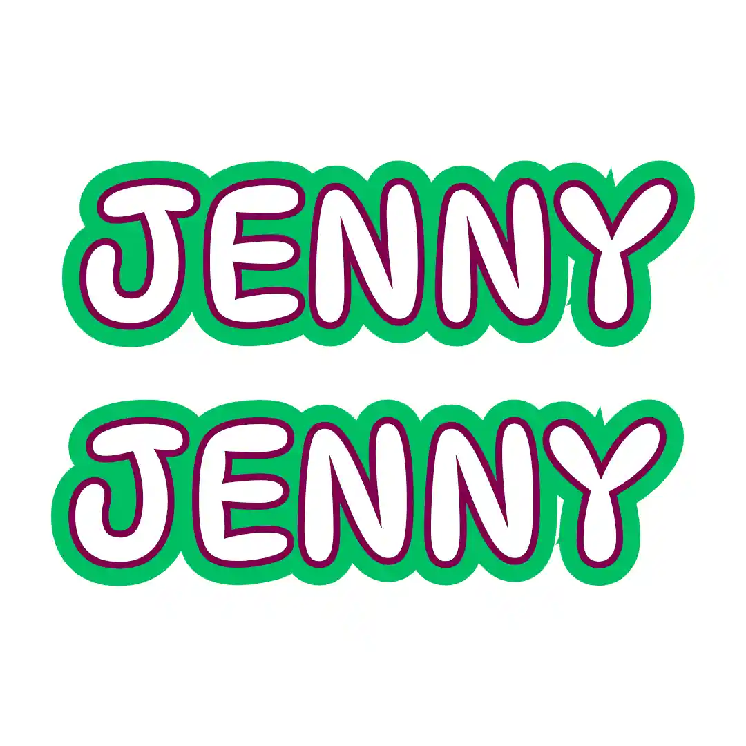 Prévia do molde de nome JENNY em camadas 3D