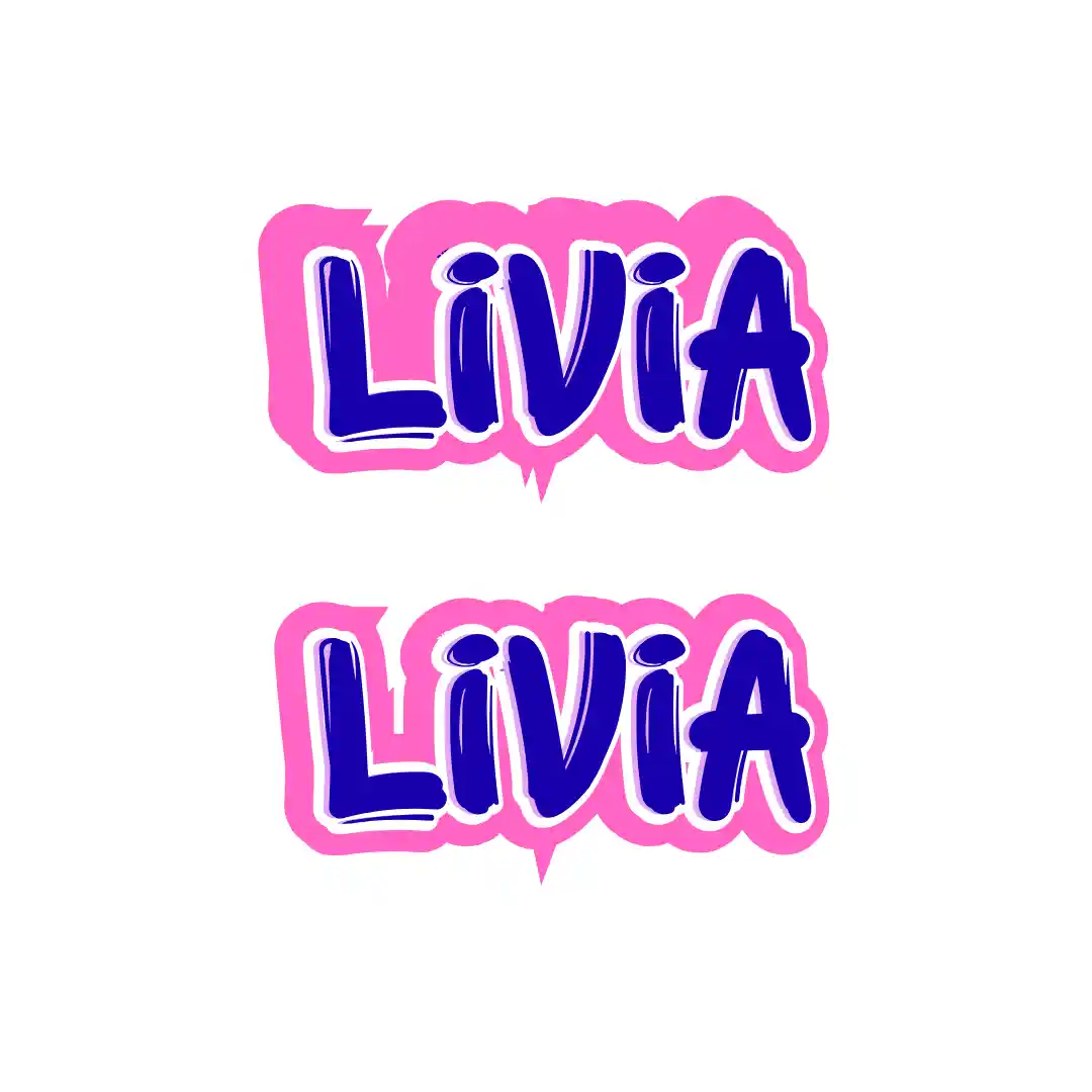 Prévia do molde de nome LIVIA em camadas 3D